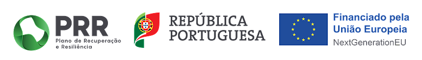 PRR — Plano de Recuperação e Resiliência · República Portuguesa · Financiado pela União Europeia — NextGenerationEU